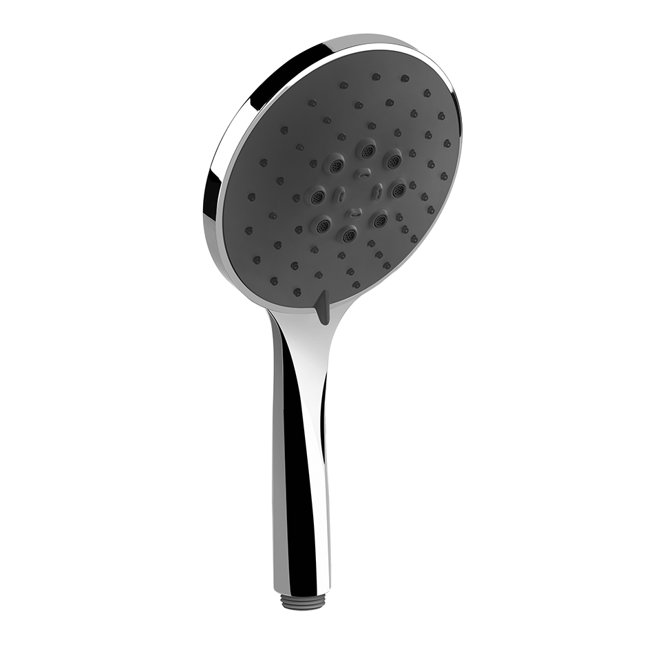 Doccetta anticalcare tre-getti con inserto nero. - COPPER PVD