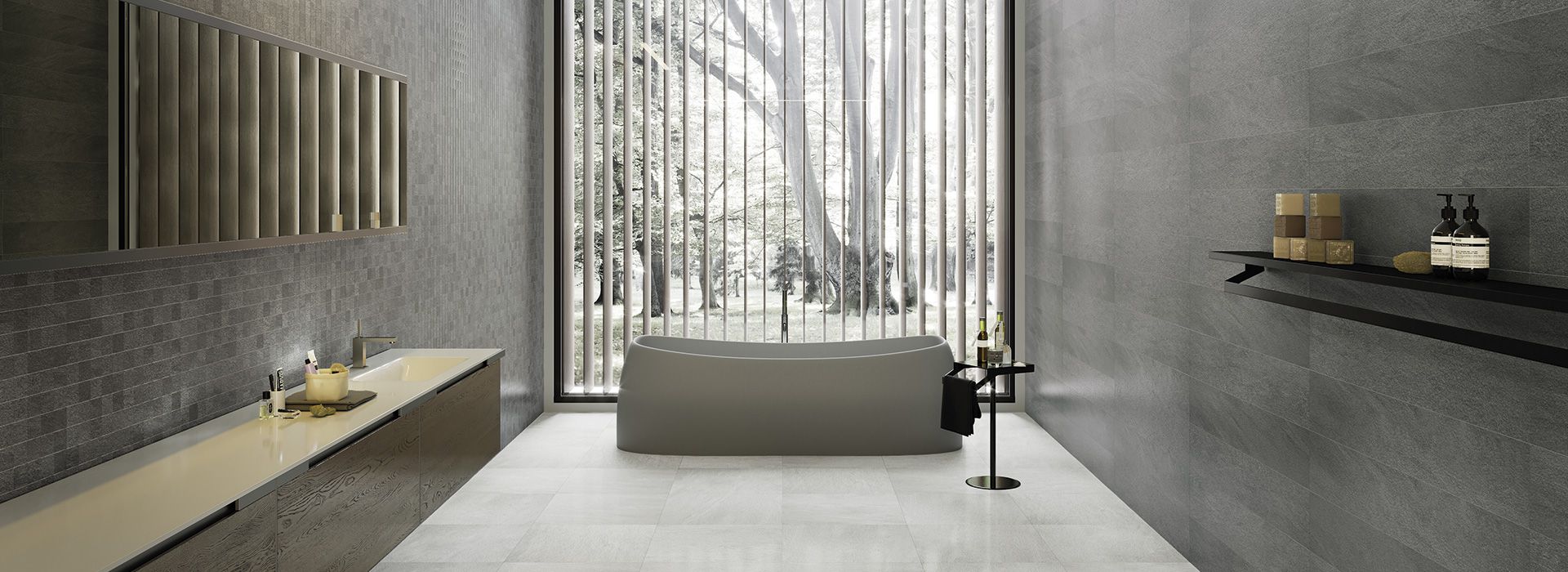 PIETRE QUARZITE ANTRACITE STRUTTURATO 60X60