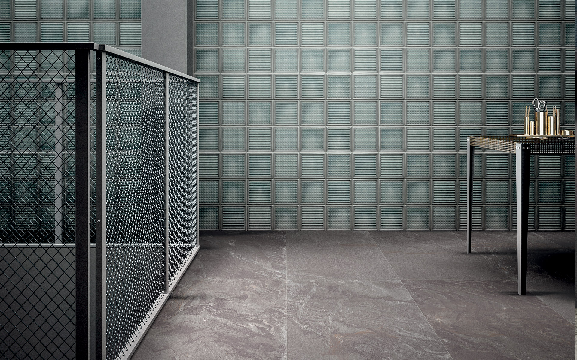 DIESEL GLASS BLOCKS GLASS GREEN 20X20